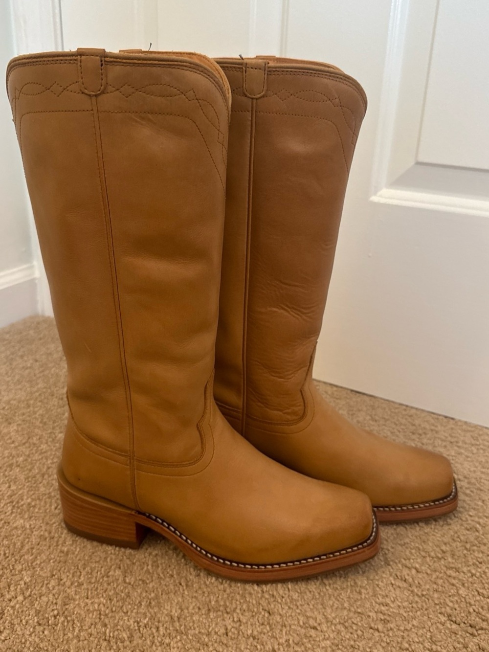 Tecovas Leather Riding Boots — Cognac Tan
